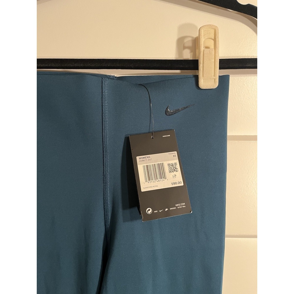 Nike Sculpt Lux 7/8 Leggings Women's XS Teal Training NWT $90 AV9877-347